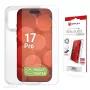 Protezione display + custodia e.v.i. per Apple iPhone 17 Pro – vetro temperato, trasparente, antigraffio e antishock