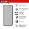 Protezione display privacy in vetro temperato e.v.i. Displex (10H) per Apple iPhone 16e/17e con filtro privacy, antishock e antigraffio
