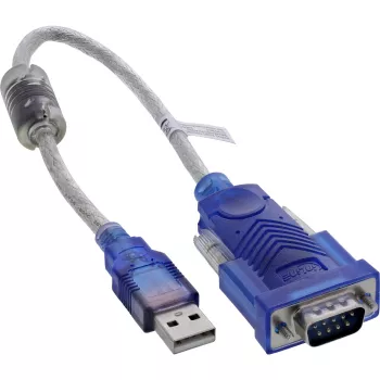 InLine 33304X cavo adattatore USB-seriale con ferrite, USB-A su connettore maschio Sub-D 9 poli