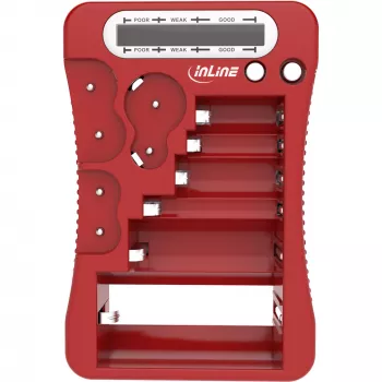 InLine 01285R tester batterie con display LCD