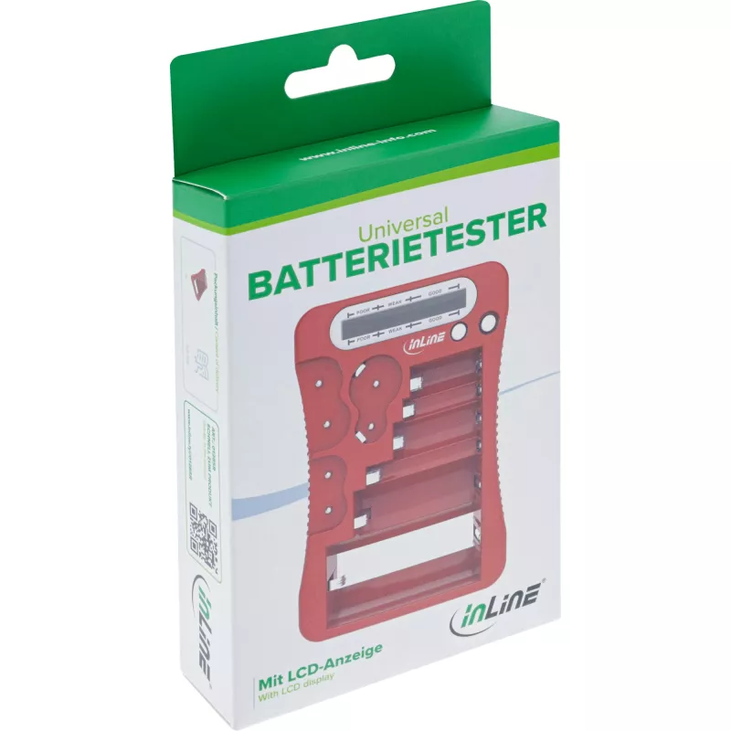InLine 01285R tester batterie con display LCD