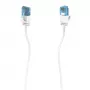 Hama Flexi-slim cavo di rete bianco 0,75 m Cat6a U/UTP (UTP)