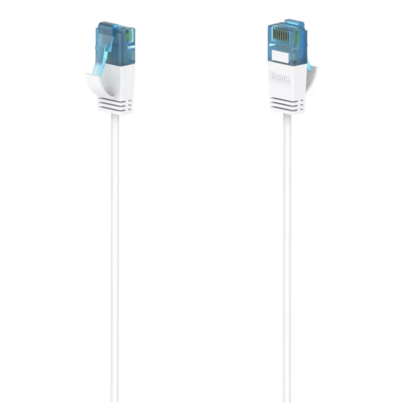 Hama Flexi-slim cavo di rete bianco 0,75 m Cat6a U/UTP (UTP)