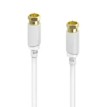 Hama 00202020 cavo coassiale 3 m tipo F bianco