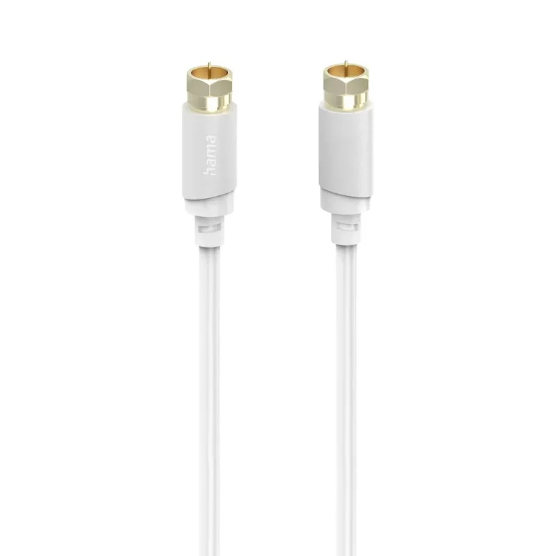 Hama 00202020 cavo coassiale 3 m tipo F bianco