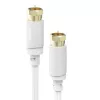 Hama 00202020 cavo coassiale 3 m tipo F bianco