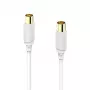 Hama 00202026 cavo coassiale 10 m bianco