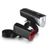 Hama 00185838 Set luci LED per bicicletta, anteriore e posteriore, batterie, StVZO