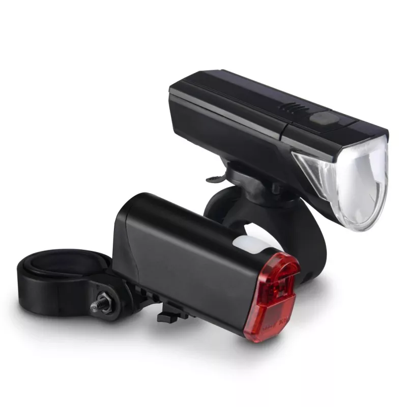 Hama 00185838 Set luci LED per bicicletta, anteriore e posteriore, batterie, StVZO