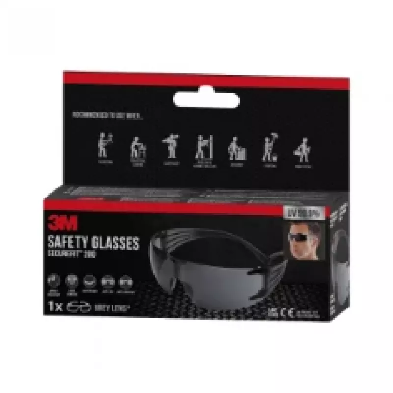 3M SecureFit Occhiali protettivi 200, lente grigia