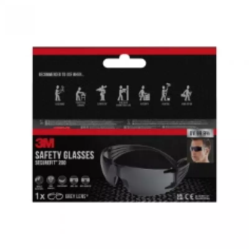 3M SecureFit Occhiali protettivi 200, lente grigia