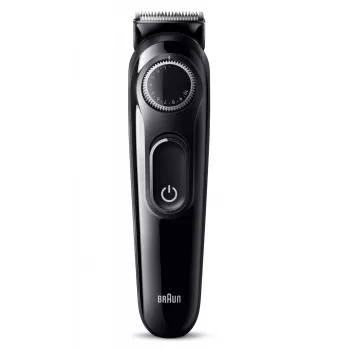 Braun BeardTrimmer 3 Beard Trm 3 BT3400, lavabile, batteria, nero