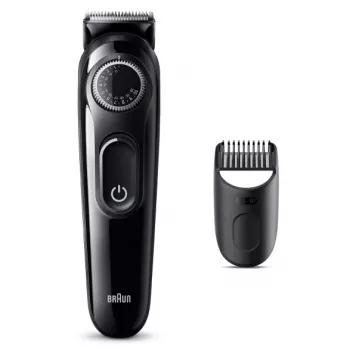 Braun BeardTrimmer 3 Beard Trm 3 BT3400, lavabile, batteria, nero