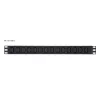 ATEN PDU Basic Metered 1U con protezione da sovratensione, Basic, Metered, 1U, Nero, LCD, 18 uscite AC, connettore femmina C13