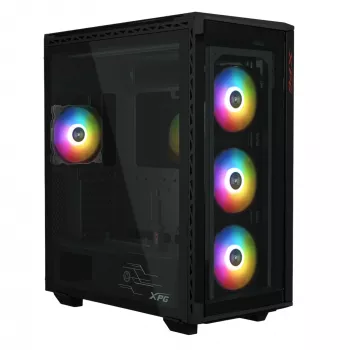 XPG BATTLECRUISER II ST Mid-Tower Nero, Midi Tower, PC, Nero, ATX, EATX, micro ATX, Mini-ITX, acciaio inossidabile, Gaming