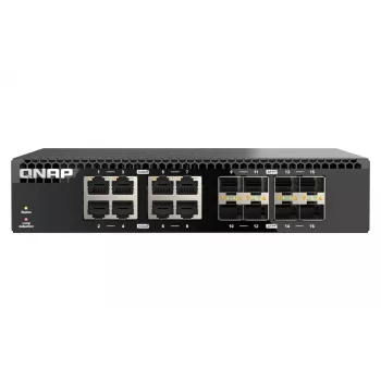 QNAP QSW-3216R-8S8T Switch di rete Unmanaged L2 10G Ethernet (100/1000/10000) Nero