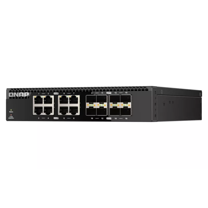QNAP QSW-3216R-8S8T Switch di rete Unmanaged L2 10G Ethernet (100/1000/10000) Nero