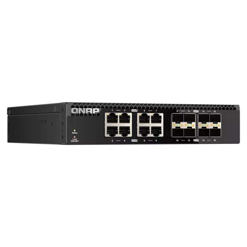 QNAP QSW-3216R-8S8T Switch di rete Unmanaged L2 10G Ethernet (100/1000/10000) Nero