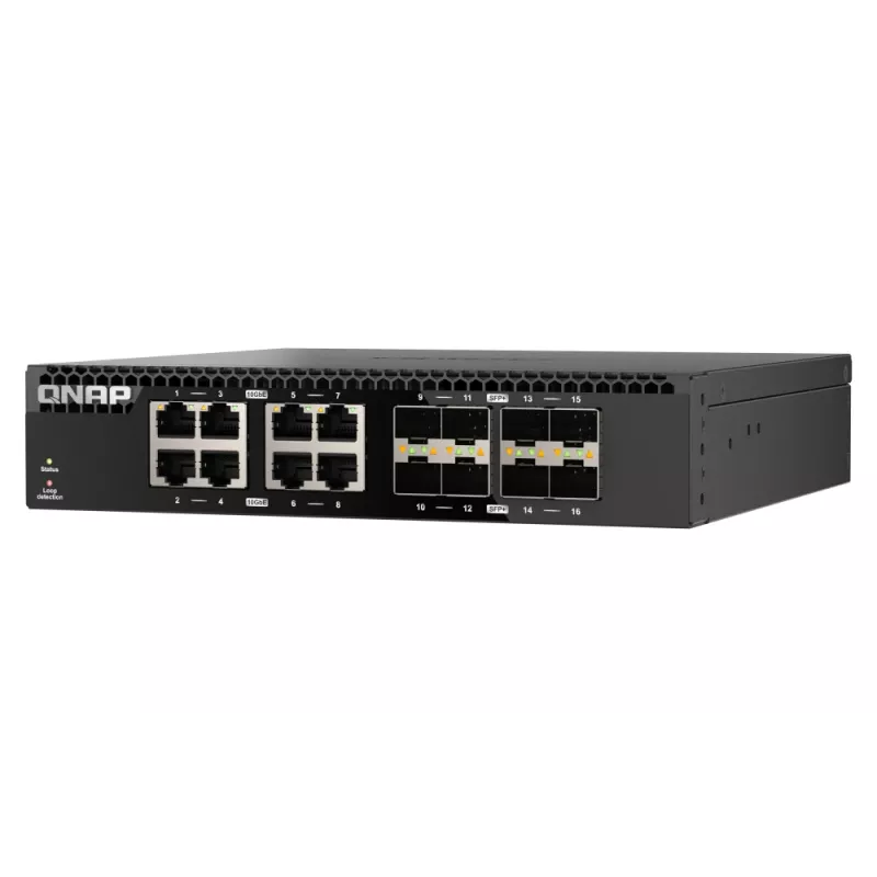 QNAP QSW-3216R-8S8T Switch di rete Unmanaged L2 10G Ethernet (100/1000/10000) Nero