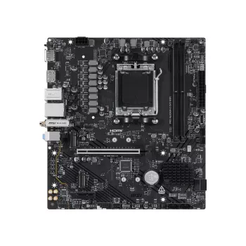 Scheda madre MSI Pro A620AM-G EVO WIFI — Chipset AMD A620A, socket AM5, micro ATX, DDR5, 2 slot di memoria, Wi‑Fi 6E, 2,5Gb Ethernet