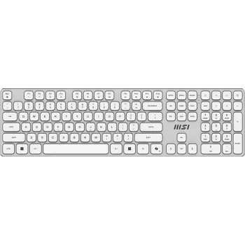MSI FORGE K210 W COMBO WHITE US Tastiera Mouse inclusi Home/Office USB QWERTY US English