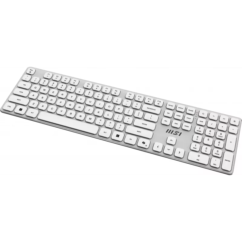 MSI FORGE K210 W COMBO WHITE US Tastiera Mouse inclusi Home/Office USB QWERTY US English