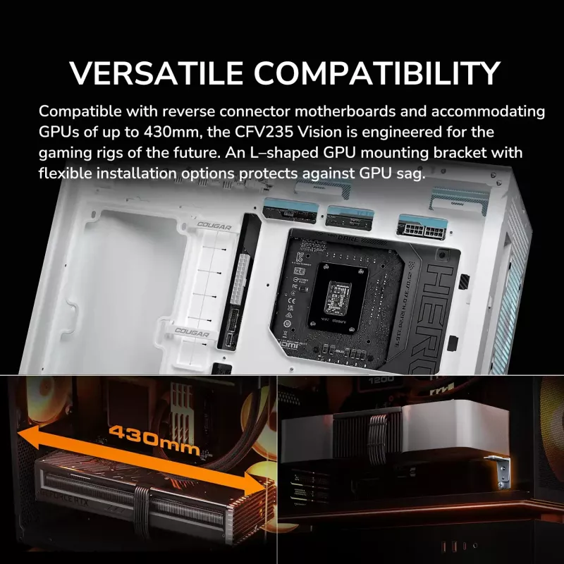 Cougar CFV235 Vision Midi Tower Case PC, ARGB, LCD 9,16