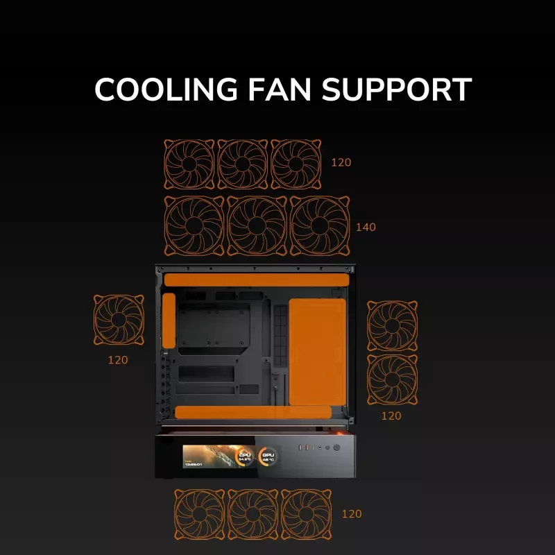 Cougar CFV235 Vision Midi Tower Case PC, ARGB, LCD 9,16