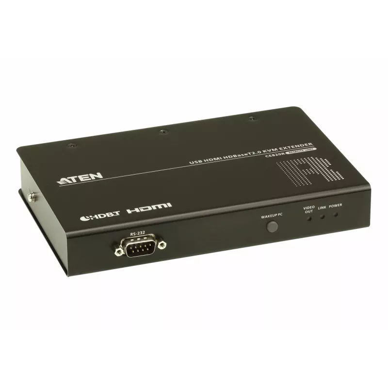 ATEN Extender/Remote KVM USB HDMI HDBaseT2.0, ricevitore, cablato, 100 m, Cat5e, Cat6, Cat6a, 4096 x 2160 Pixel, Nero