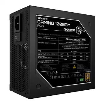 GIGABYTE GAMING 1000GM PG5 Alimentatore - PCIe 5.1, 80 PLUS Gold, struttura completamente modulare, ventola 135 mm, compatibile ATX 3.1, spina EU