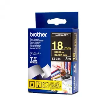 Nastro per laminazione lucido Brother, oro su nero, TZ, nero, trasferimento termico, Cina, lucido