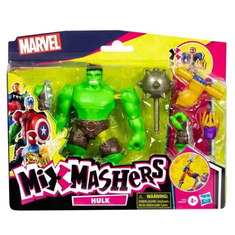 HASBRO Marvel MixMashers Avengers Hulk action figure mix & match, multicolore, per bambini da 4 anni