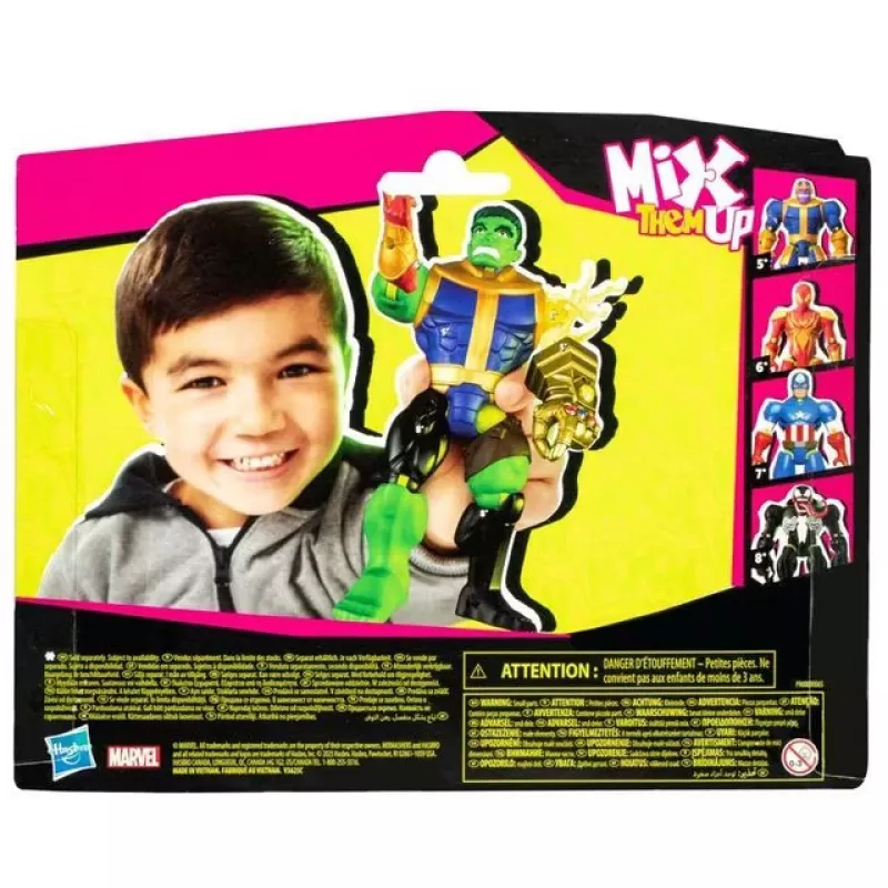 HASBRO Marvel MixMashers Avengers Hulk action figure mix & match, multicolore, per bambini da 4 anni