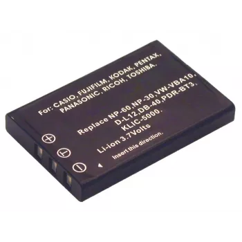 Batteria per fotocamera digitale 2-Power 3,7 V 1150 mAh, 1000 mAh, 3,7 V, litio-ione (Li-Ion)