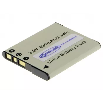 2-Power batteria per fotocamera digitale 3,6 V 630 mAh, 630 mAh, 3,6 V, ioni di litio (Li-Ion)
