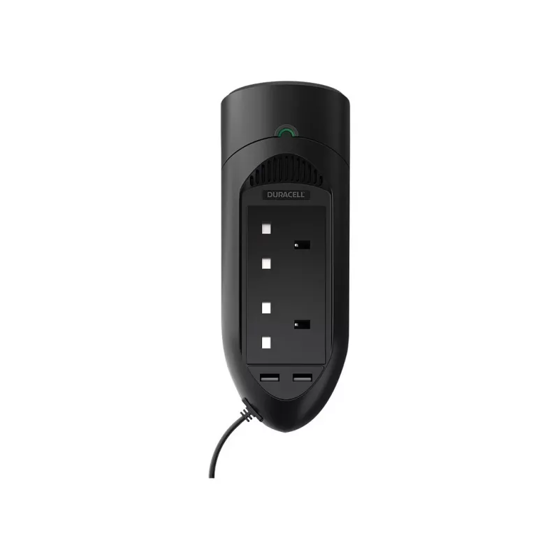 Duracell inverter con doppia presa UK 175W, universale, auto, 12 V, 175 W, 12 V, da DC a AC