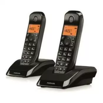 Motorola S12 Duo telefono DECT identificazione chiamante nero