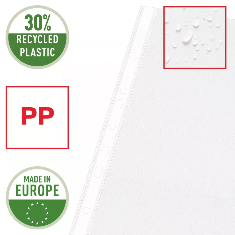Esselte Quality Pocket A3 verticale, 30% plastica riciclata da materiale pre-consumo