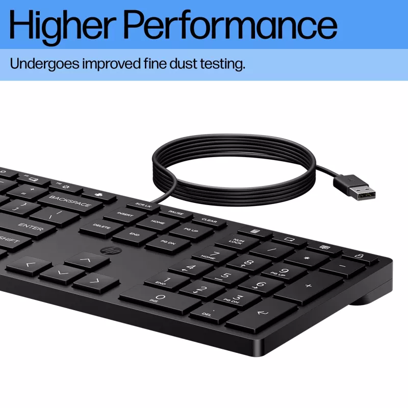 HP Wired Desktop 320K tastiera full-size USB a membrana nero