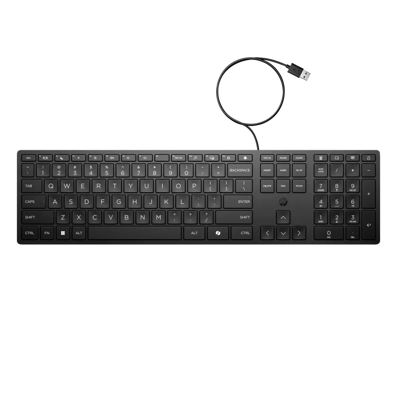 HP Wired Desktop 320K tastiera full-size USB a membrana nero
