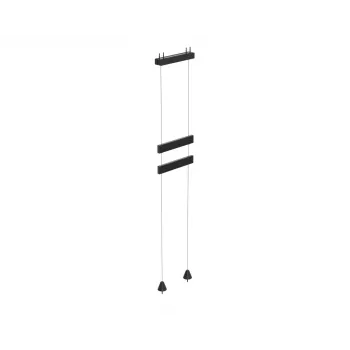 Ergonomic Solutions SpacePole Digital Signage montaggio a fune d'acciaio in-window 5m