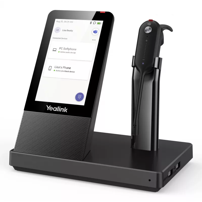 Cuffia DECT wireless Yealink WH67 di Yealink – cuffia DECT per chiamate e UC
