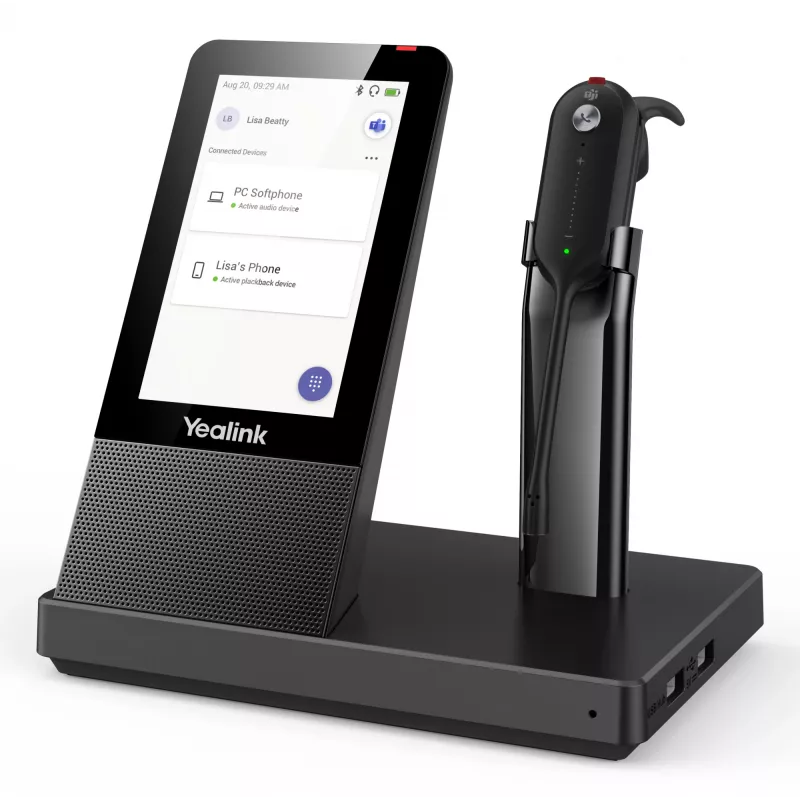 Cuffia DECT wireless Yealink WH67 di Yealink – cuffia DECT per chiamate e UC