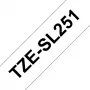 Nastro per etichettatura Brother TZESL251 nero su bianco