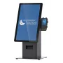 Kit kiosk Ergonomic Solutions SpacePole Mini Kiosk da banco nero metallo