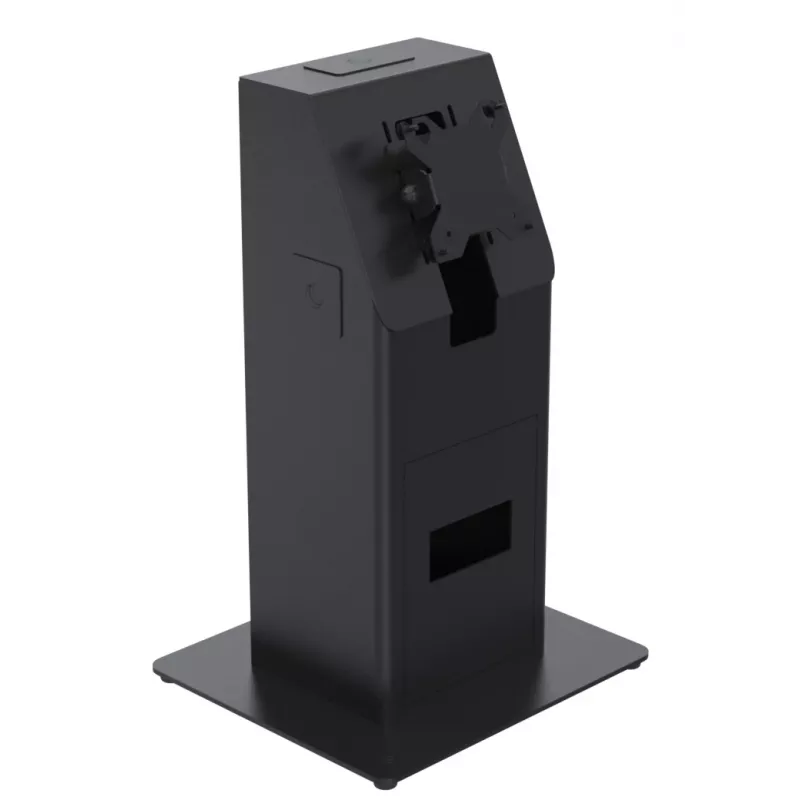 Kit kiosk Ergonomic Solutions SpacePole Mini Kiosk da banco nero metallo