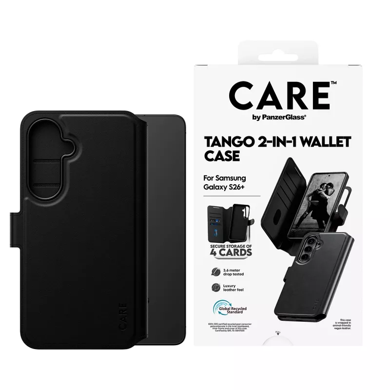 Custodia portafoglio 2-in-1 con Qi PanzerGlass CARE™ by ® Tango Samsung Galaxy S26+