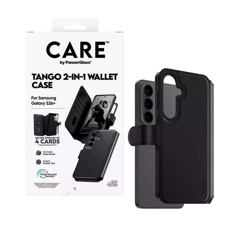 Custodia portafoglio 2-in-1 con Qi PanzerGlass CARE™ by ® Tango Samsung Galaxy S26+