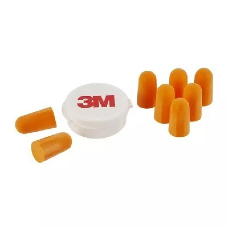 Tappo auricolare riutilizzabile 3M 1100C4, arancione, con cordino, confezione da 4