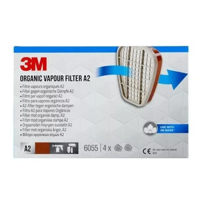 3M 6055 A2 Filtro per vapori organici, 1 paio